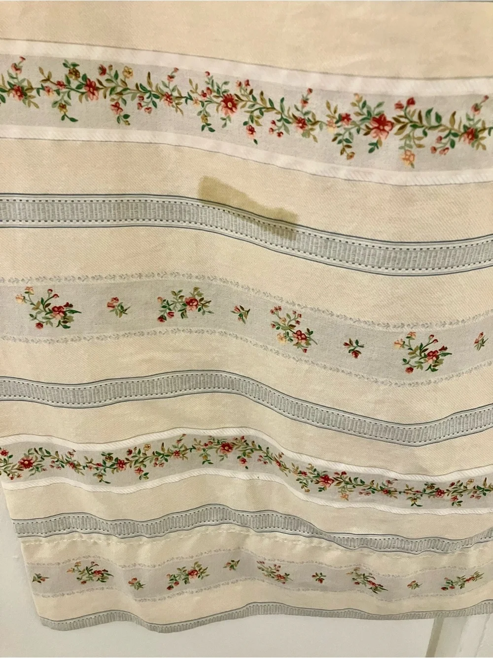 Ralph Lauren Alderwood Julianne Vintage King Pillowcase Flowers Striped AS IS.